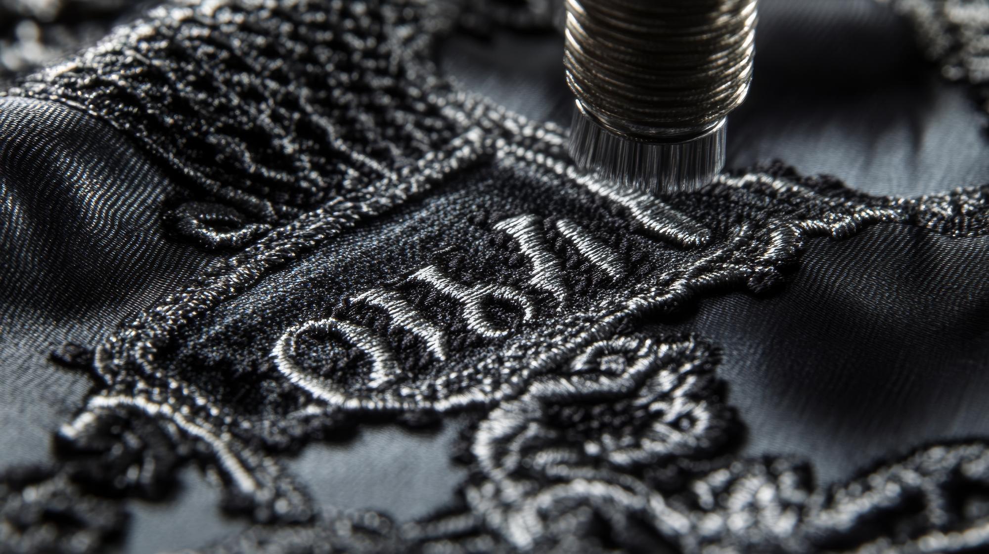 haft na odzieży — kieszeń z monogramem